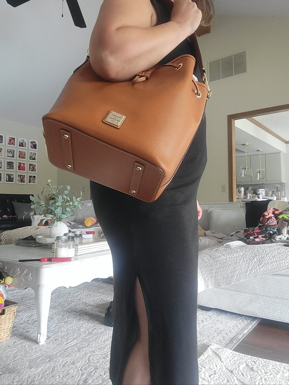 Dooney & Bourke Natural Leather Bucket Bag
